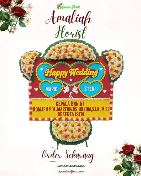Papan Bunga Pernikahan Mentarang
